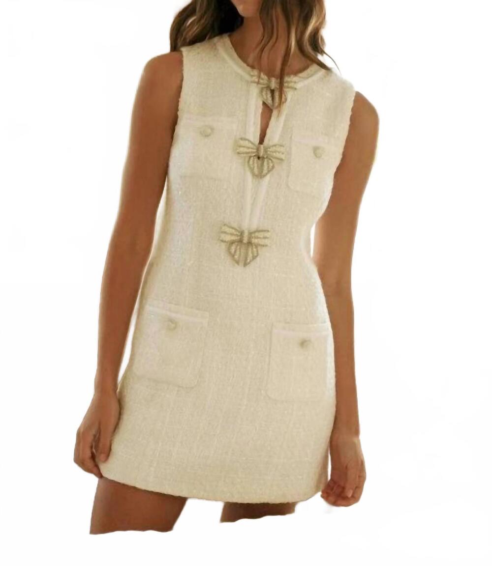 NEW MABLE ines mini dress in ivory - Picture 3 of 6